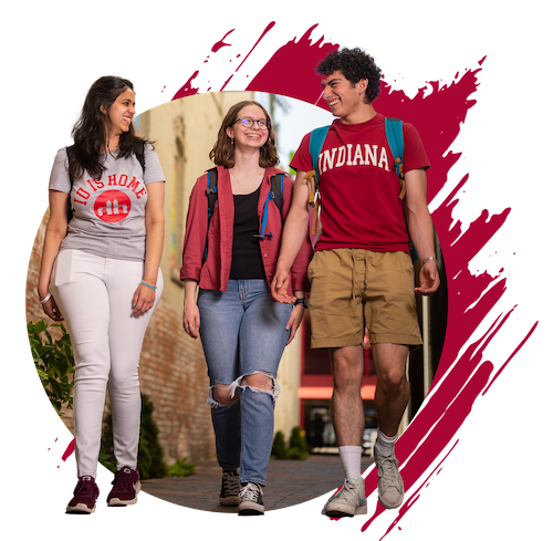 Students walking together and talking